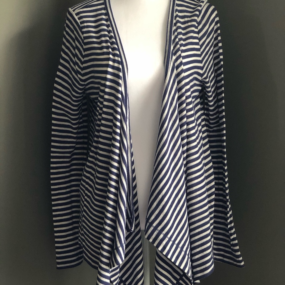 Navy striped cardigan